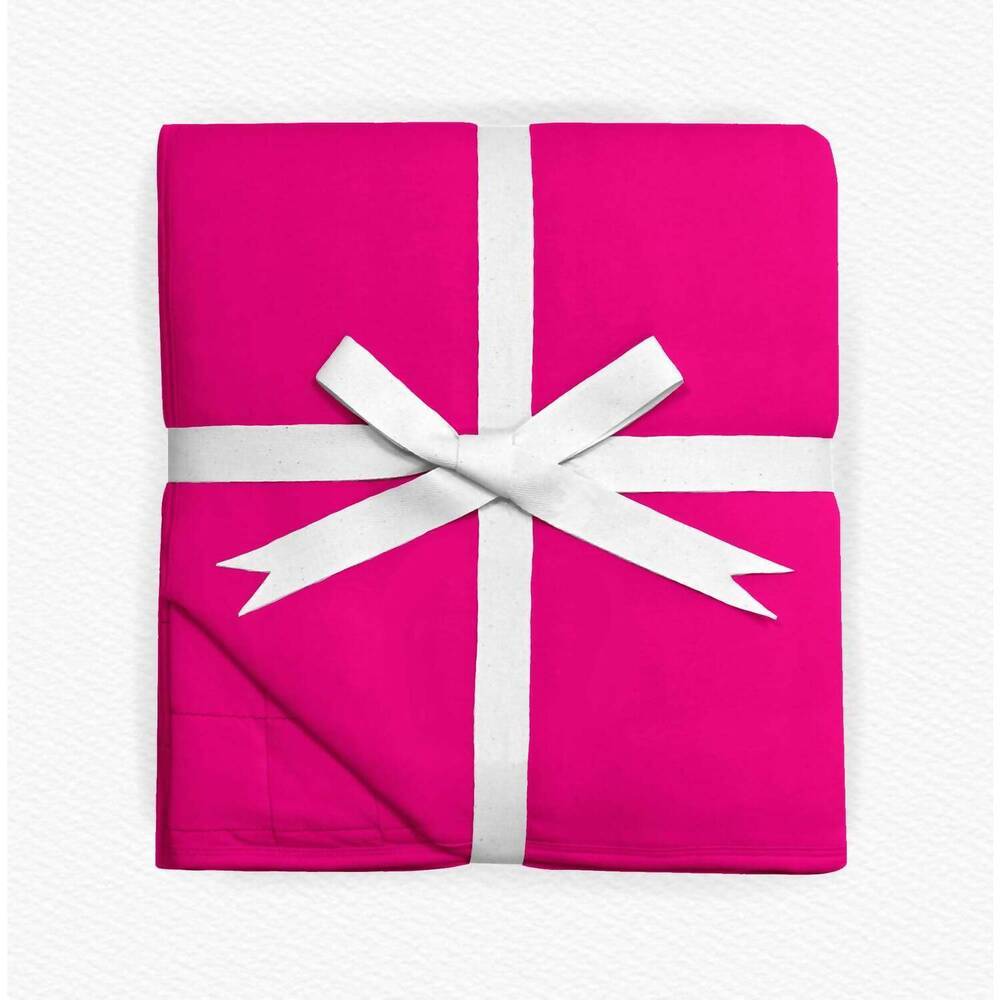 NEW CHARLIES PROJECT girls malibu bamboo quilted blanket in fuchsia